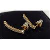 Image 3 : NEW 18K Gold Plated 2.5mm Simulated Diamond (CZ) Tassel Earrings