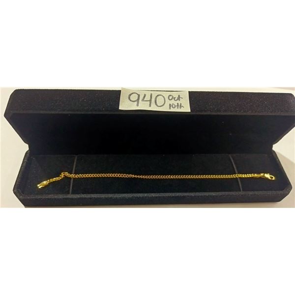 NEW 14K Gold Plated 3.0mm Cuban Link Bracelet