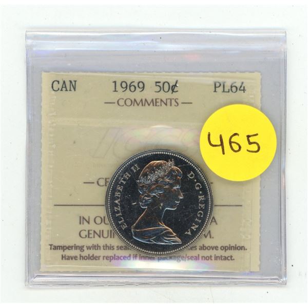 1969 Canada 50 Cents - PL64 - ICCS.