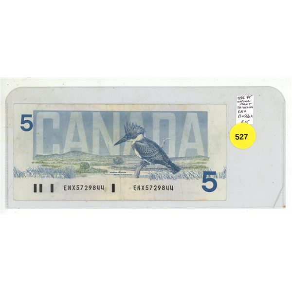 1986 $5 Replacement note. Thiessen-Crow signatures. ENS Prefix. BC-56bA. F15.