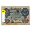 Image 1 : Germany – Empire. 1914 20 Mark Reichsbanknote. Issue for first year of World War I. VF.