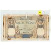 Image 1 : France. 1933 1000 Francs. Good with problems.