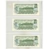 Image 2 : Set of 3 Consecutive Serial Number 1973 $1 notes. Crow-Bouey signatures. AMZ Prefix. BC-46b. Gem Unc