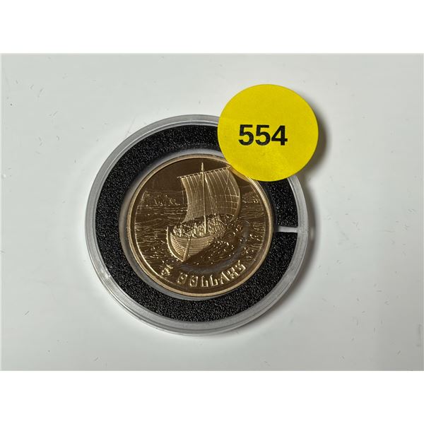 1999 Canadian Viking Settlement $5. Proof.