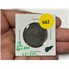 Image 1 : Lower Canada Bouquet Sous Token. LC-31C with 18 Cherry Leaves and 5 Shamrocks and Bow with 2 Blades.