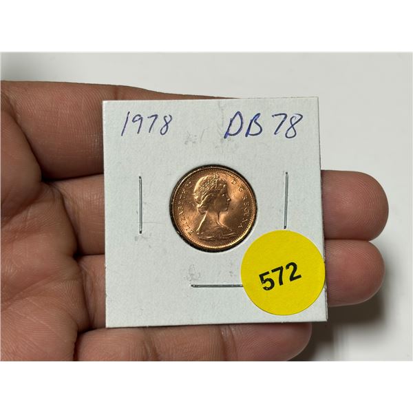 1978 Doubled 78 Small Cent. BU Red.