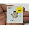 Image 1 : 1934 Canadian Silver 10 Cents. VG8.