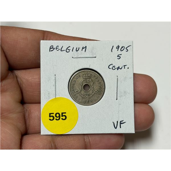 Belgium. 1905 5 Centimes. VF.