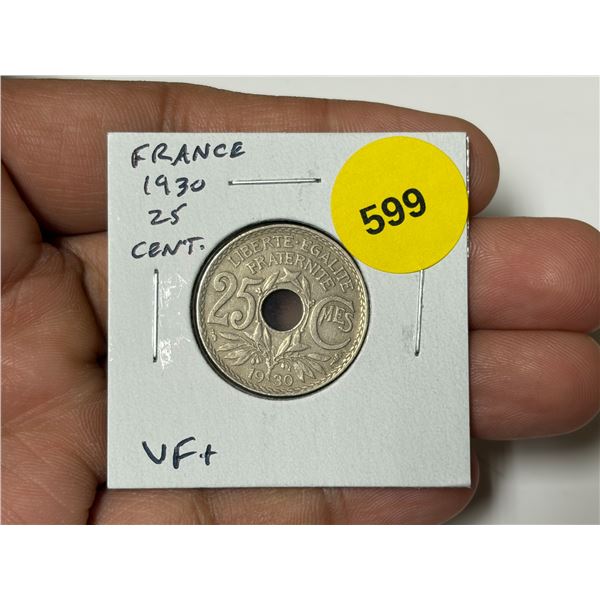France. 1930 25 Centimes. VF+.