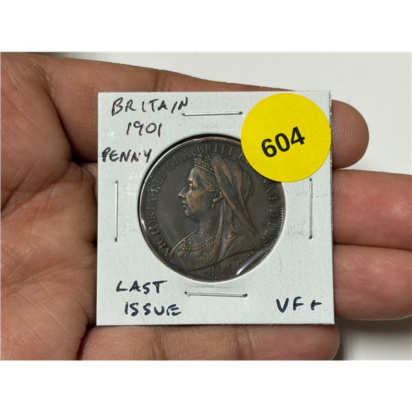 Great Britain. 1901 Penny. The last issue for Queen Victoria. VF+.