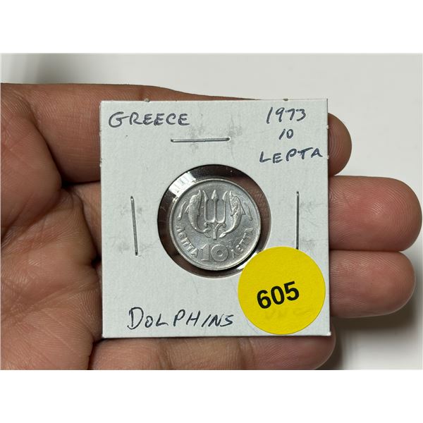 Greece. 1973 10 Lepta. Dolphins. Unc.