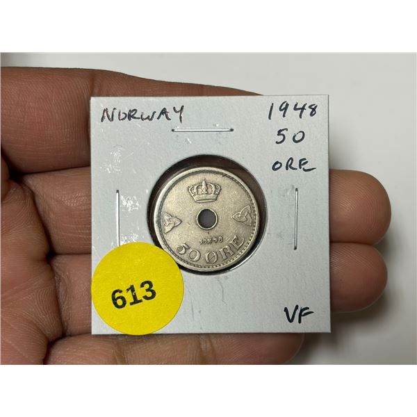 Norway. 1948 50 Ore. VF.