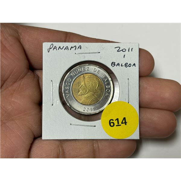 Panama. 2011 1 Balboa. Bimetallic. Uncirculated.