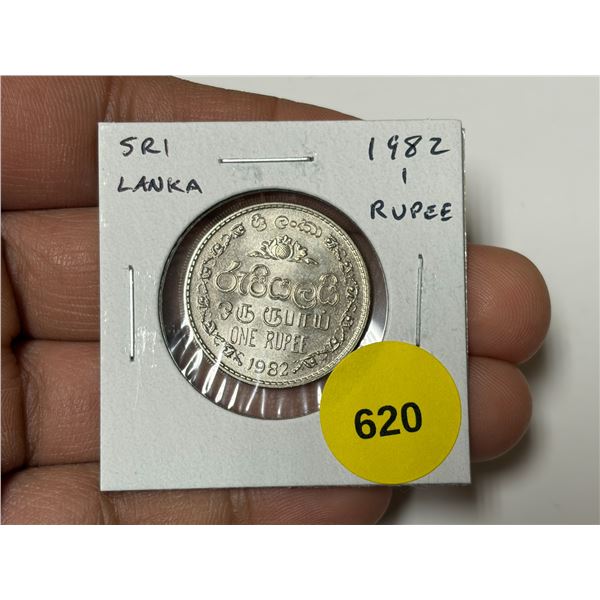 Sri Lanka. 1982 1 Rupee. Uncirculated.