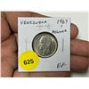Image 1 : Venezuela. 1967 1 Bolivar. Simon Bolivar. EF.