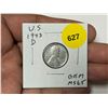 Image 1 : USA. 1943D Lincoln Cent. Denver Mint. Gem Mint State MS65.