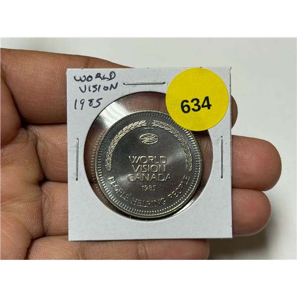 World Vision 1985 Medal. Unc.