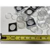 Image 3 : Lot of 100 hard plastic holders for Canadian coins. Most are for Silver Dollars.