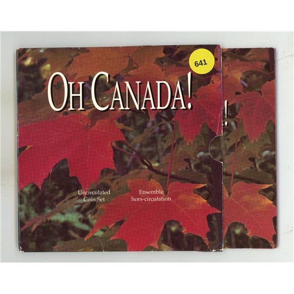 1997 Oh Canada Uncirculated Coin Set. The Special dual date 1987 – 1997 Flying Loonie is on