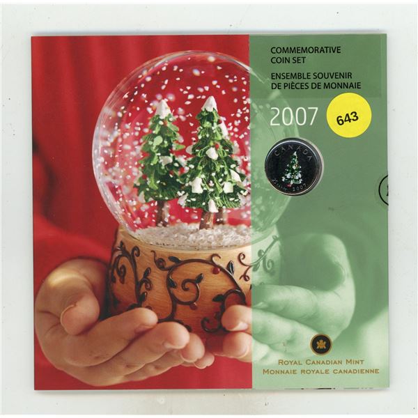 2007 Commemorative Coin Set. Includes Colourized Christmas Tree. Scarce.