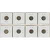 Image 2 : Lot of 8 Canadian Silver 5 Cents dated 1907 – 1920. Coins garde up to F15.