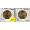 Image 1 : Complete set of 2 1905 - 1965 Saskatchewan Diamond Jubilee medals including Scarce Tail on Horse wit