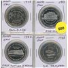 Image 1 : Set of 4 Moose Jaw Trade Dollars including Snowbirds.