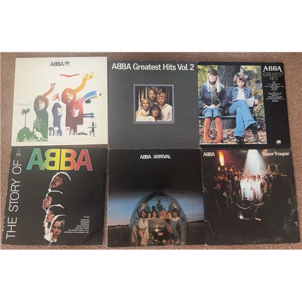 6 ABBA Vinyl Records Albums
