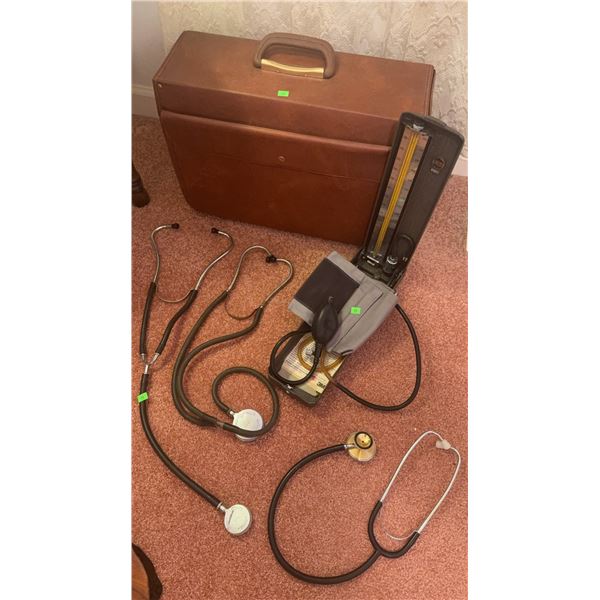 Physician’s Diagnostic Set with Vintage Case and Tools