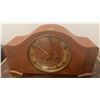 Image 1 : Wood Mantel Clock With Brass Dial and Mechanical Chime Movement
