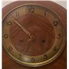 Image 3 : Wood Mantel Clock With Brass Dial and Mechanical Chime Movement
