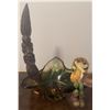Image 2 : Trio: Wood Carving, Glass Bowl, and Frog Figurine