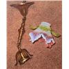 Image 2 : Wall Sconce Light Fixture with Ruffled Art Glass Shade