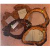 Image 1 : 4 Live Edge Burl Wood Mirror and Picture Frames