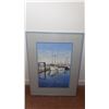 Image 1 : 1996 J. Mevicker Signed Harbour Scene Framed Art Print