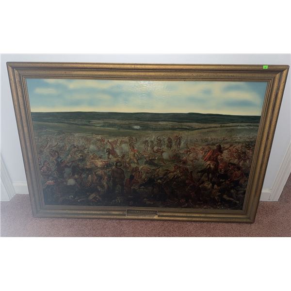 Custer's Last Fight Anheuser-Busch Print in Frame