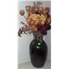 Image 3 : Decorative Lot With Framed Artwork, Cedar Box, Vase With Dried Flowers, Red Candle, and Swirl Vase