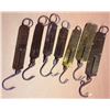 Image 1 : 7 Brass and Steel Hanging Spring Balance Scales