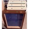 Image 1 : 4 Glass-Top Wood Showcase Display Cases with Key