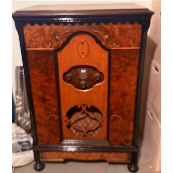 Atwater Kent Model 55 Wooden Console Radio Cabinet, Not Working