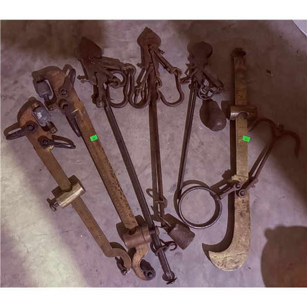 Hanging Spring Scales with Cast Iron Weights and Hooks