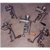 Image 1 : 5 Cast Iron Manual Meat Grinders, Mixed Brands