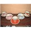Image 2 : English Bone China Teacup and Saucer Sets, 5 Pieces