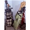 Image 1 : Two Golf Club Sets with Bags, Carts, and Headcovers