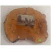 Image 1 : Wall Clock on Live Edge Wood with Prairie Elevator Photo Centrepiece