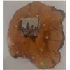 Image 2 : Wall Clock on Live Edge Wood with Prairie Elevator Photo Centrepiece