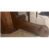 Image 6 : Round Oak Dining Table with Pedestal Base and Five Matching Chairs