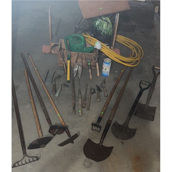Garden Tools, Watering Can, Hose, and Planter Supplies