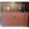 Image 5 : Marquetry Inlay Patterns and Brown Storage Trunk