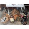 Image 1 : Household Items Including Wooden House, Lions Project Plaque, and Basket